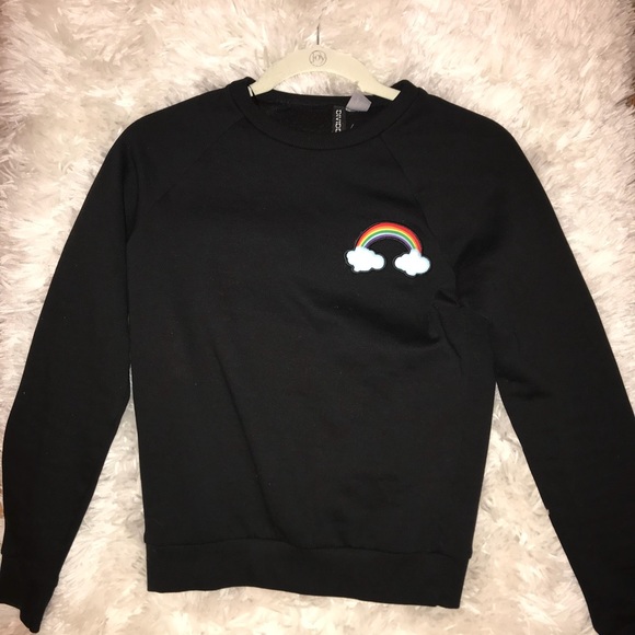 rainbow black sweater